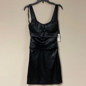 Black Silk Mini Dress NWT